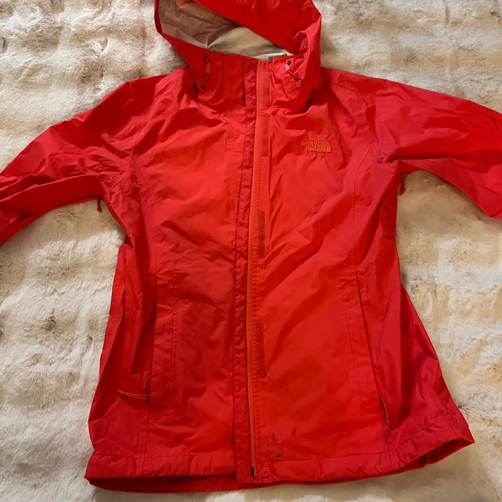 North Face Red Waterproof Outer Layer / Rain Jacket